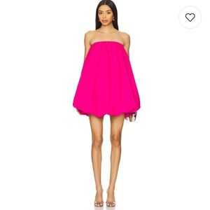 SALE TODAY ONLY! NWT Revolve Susana‎ Monaco Poplin Bubble Dress in Fuchsia